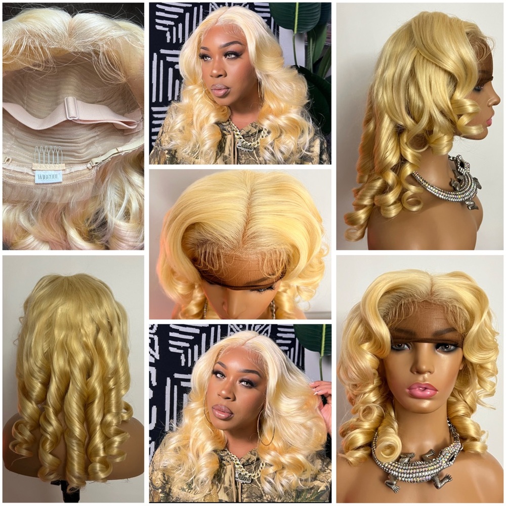 Body Wave 13x6 Real Swiss HD Lace Frontal #613 Blonde Wig Pre Plucked, Baby hair